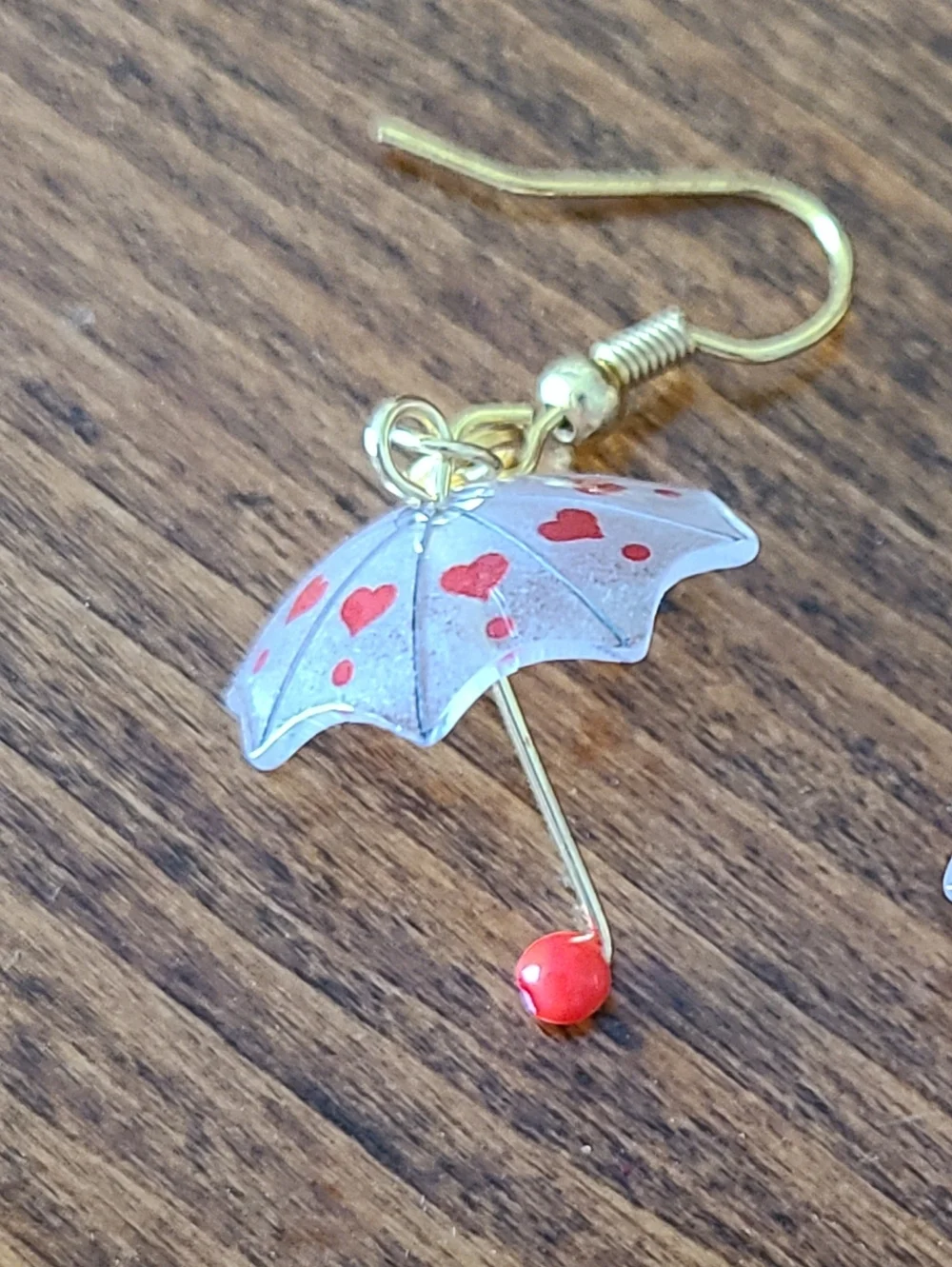 Umbrella Dangle Earrings - Picture 2 of 2